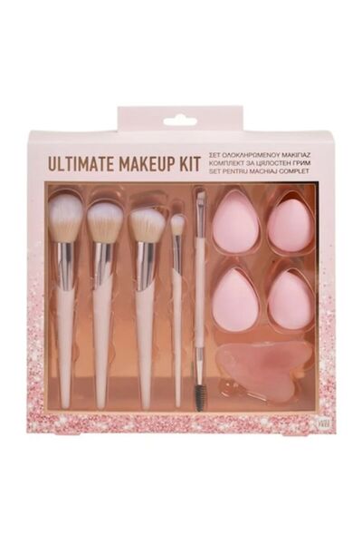 Lumi LUXURY Complete Makeup Set with Brushes and Gua Sha - 10pcs