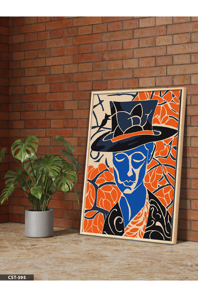 Evinemoda Portret u stilu Pikasa, jednodijelna slika u drvenom okviru