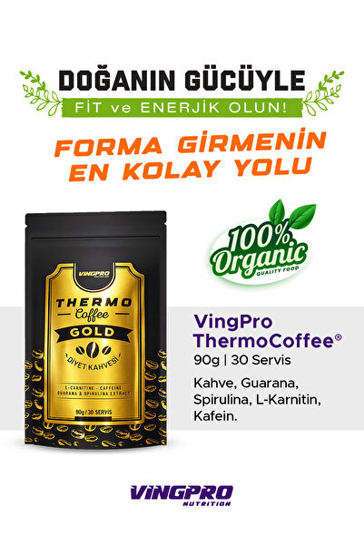 vingpro THERMO COFFEE Kilo vermeye yardımcı detox kahve 90gr 30 Servis