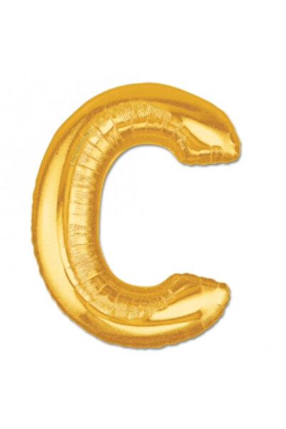 Twin Store Mey Import ®   Letter C Foil Balloon Gold Color 40 Inch