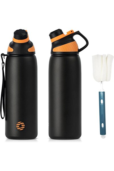 Fjbottle Stainless Steel Sports Water Bottle with Magnetic Lid, 800 ml, BPA-F...
