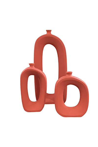 Nonno dekor Ceramic 3 Piece Oval Vase, Bohemia Style, Trinket, Decoration