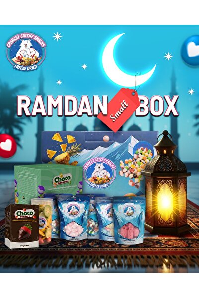 Crunchy Catchy Snacks Ramadan Medium Box – 8 Assorted Freeze Dried Snacks & C...