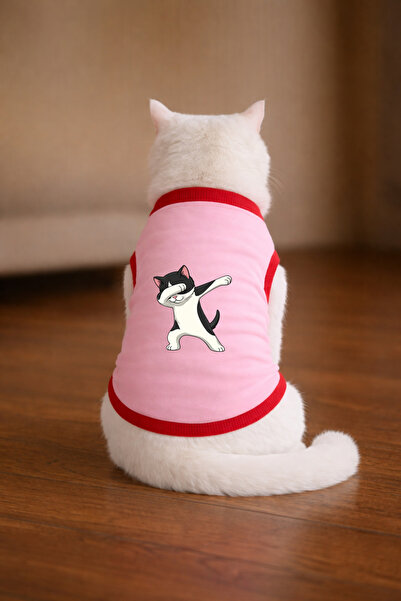 petite pati تيشيرت للقطط مطبوع عليه قطة ناروتو باللون الوردي مقاس M (100% قطن...