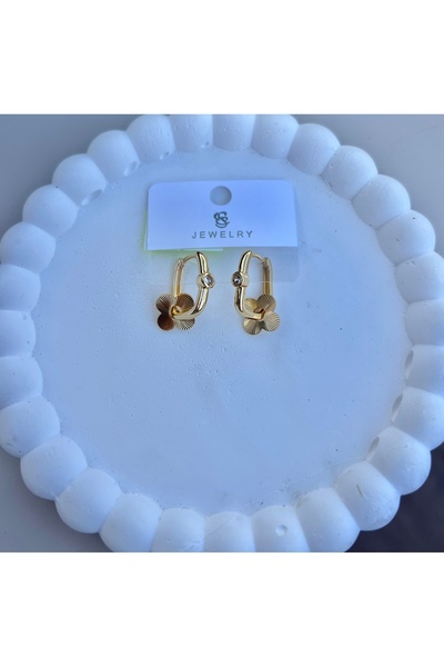 Nilonya Aksesuar 14K Altın Kaplama Gold Pırpır Göçmen Küpesi