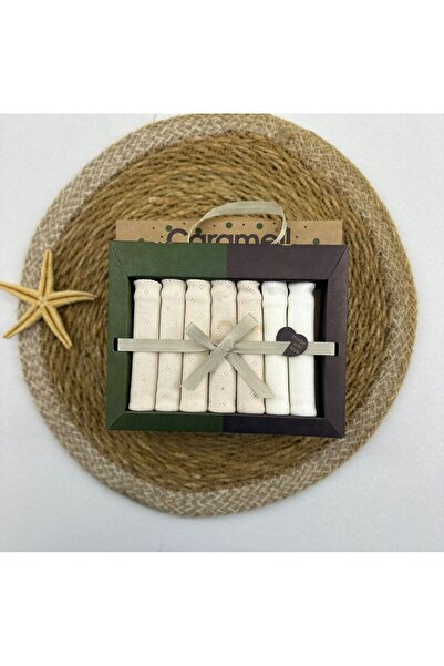 Caramell Patterned Combed Cotton Baby Mouth Wipes 7 Pack 2025