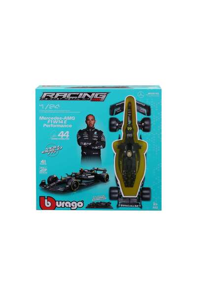 BBURAGO Kit de machetă Formula 1:24 cu cască și suport din plastic - Mercedes...
