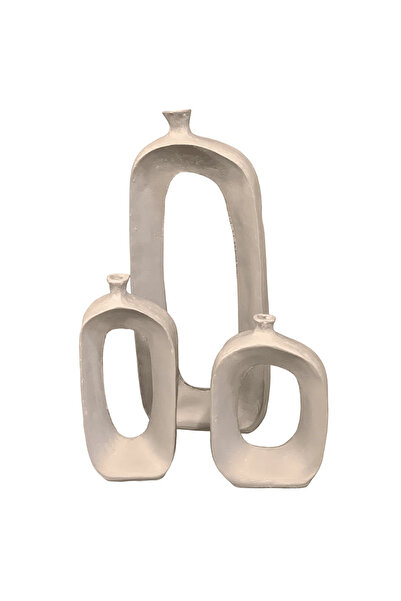 Nonno dekor Ceramic 3 Piece Oval Vase, Bohemia Style, Trinket, Decoration