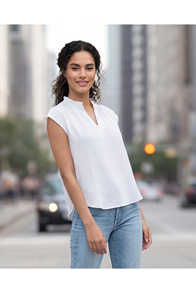 REDTAG Women White Plain Casual Blouse