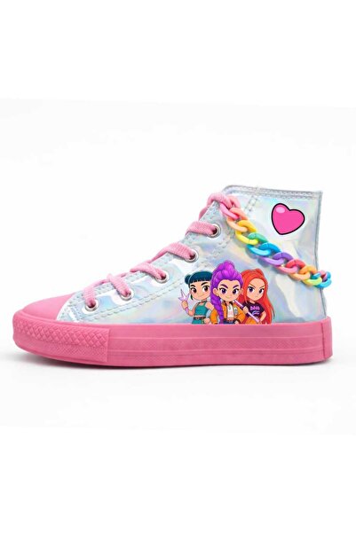 lias desing Hologram SWEET Golden Hontrix Pantofi sport pentru fete, cu impri...