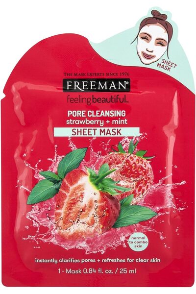 Freeman Facial Strawberry+Mint Pore Cleansing Sheet Mask (6 Pieces)