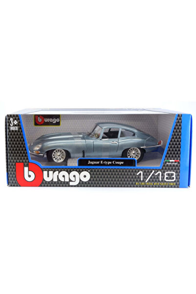 BBURAGO Jaguar E Cup 1:18, albastru argintiu