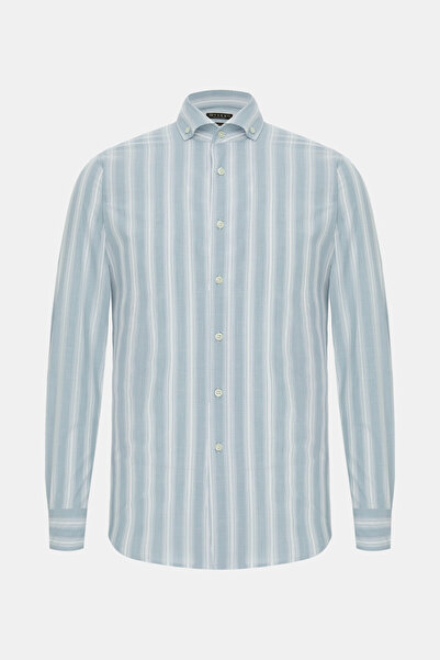 Vakko ÇİZGİLİ DESENLİ SPOR GÖMLEK