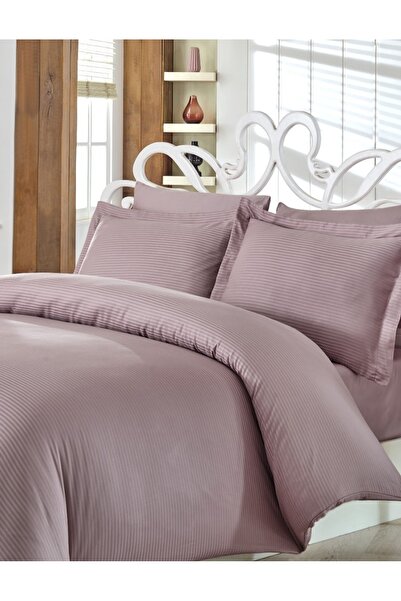 NazeninHome Striped Satin with Elastic Sheets |   Satin Duvet Cover Set Doubl...
