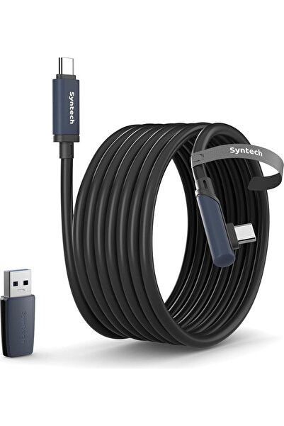 SYNTECH 16FT VR Link Kablosu Meta Quest 3/3S/2/Pro ve Pico 4 Uyumlu USB 3.0 P...
