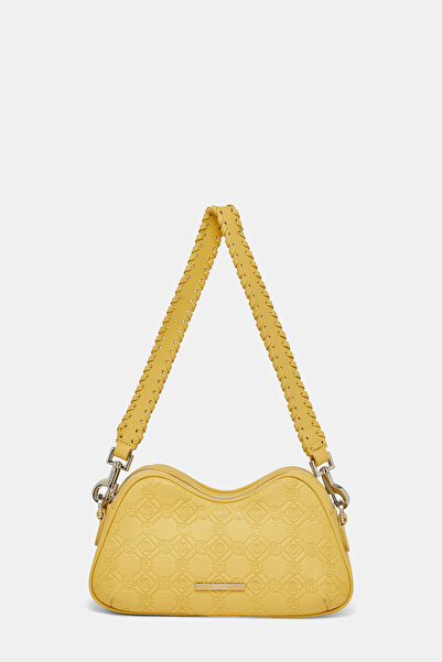 Vakko SARI MONOGRAM DERİ ÇANTA