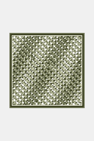 Vakko HAKİ ÖRGÜ DESENLİ TWİLL EŞARP