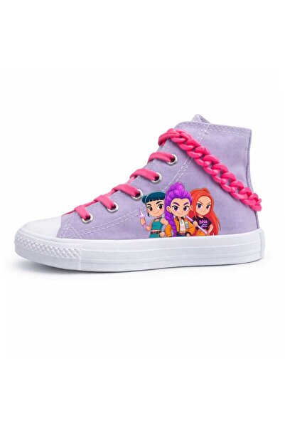 lias desing Sweet Mor Golden Hontrix Pantofi sport pentru fete, cu imprimeu ș...