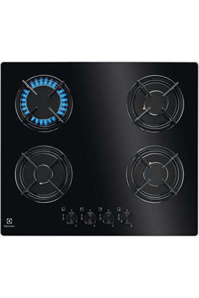 Electrolux (Egt6242Nvk 949640775) 60 Cm Ankastre Siyah Cam Gazlı Ocak