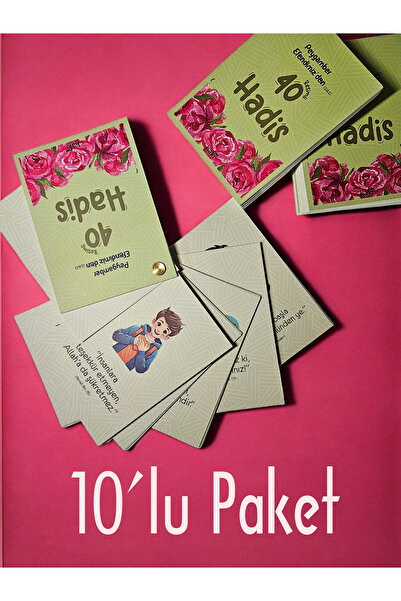 Haki Store Çocuklar İçin Resimli 40 Hadis Kartları-10LU PAKET