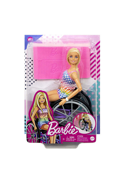 Barbie Păpușă blondă în scaun cu rotile