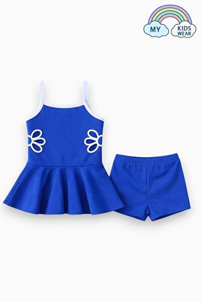 My Kids Wear Costum de baie pentru fete, cu broderie, model chelner, 5-14 ani...