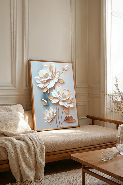Dekorsiahome لوحة فنية بإطار خشبي من قطعة واحدة TK3130