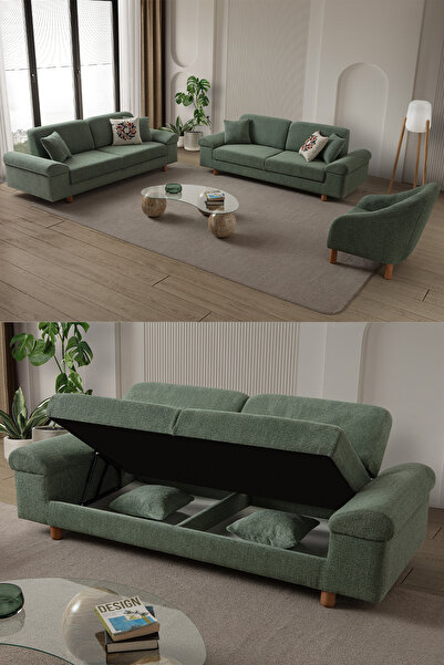 indes home Armada 3+3+1 Koltuk Takımı Yeşil