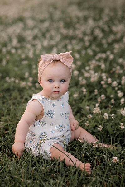 Antebies Bambu Sustainable Minik Çiçekler Desenli Omuzda Çıtçıtlı Kolsuz Şort...