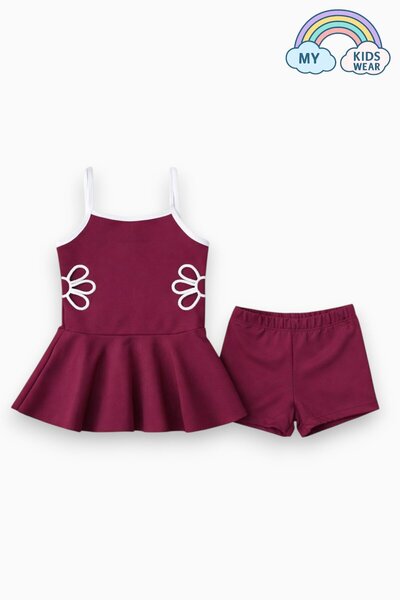 My Kids Wear Costum de baie pentru fete, cu broderie, model chelner, 5-14 ani...