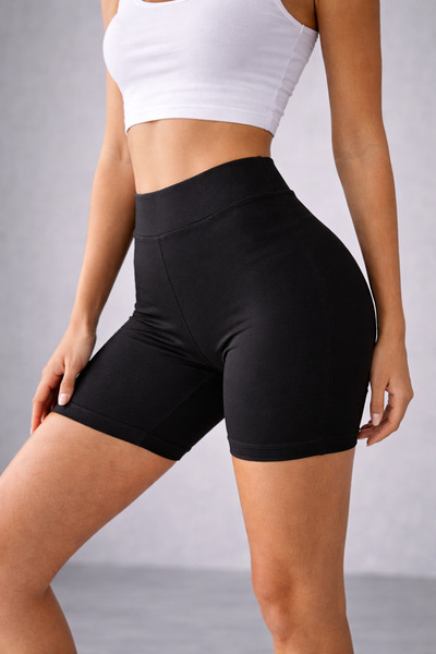 1434 Polo State Black High Waist Tummy Control Short Leggings Shorts – Stretc...