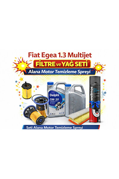 UNIVERSALE Fiat Egea 1.3 Multijet Filtre Bakım Seti (Hava + Yağ + Polen) Moto...