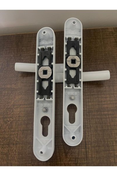 Tasarım Pvc Yale Spring Loaded Door Handle Aluminum White