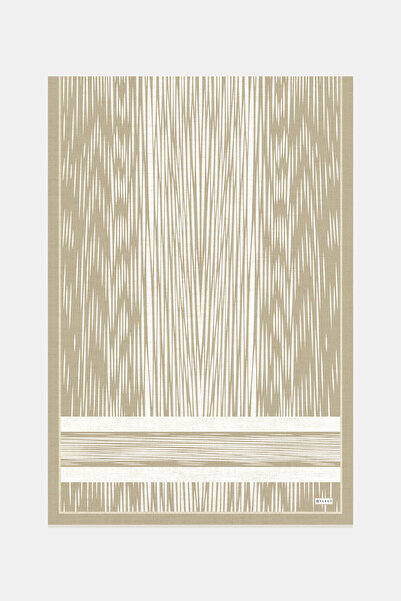 Vakko EKRU ÇİZGİLİ DESENLİ TWILL ŞAL