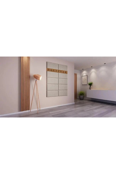 Mobila ABC Hall Coat Rack Klaus VIII, Kraft/Light Gray