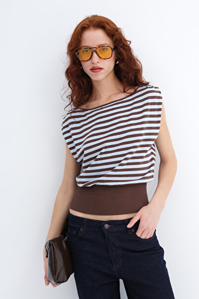 Addax Αμάνικη ριγέ μπλούζα A10346