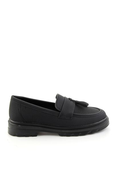 Bambi Siyah Kadın Loafer Ayakkabı K01536105137