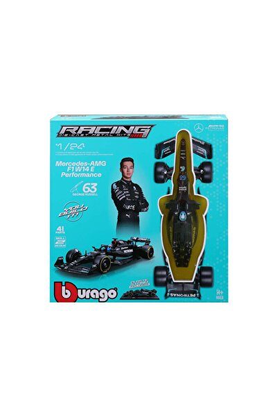 BBURAGO Kit de machetă Formula 1:24 cu cască și suport din plastic - Mercedes...