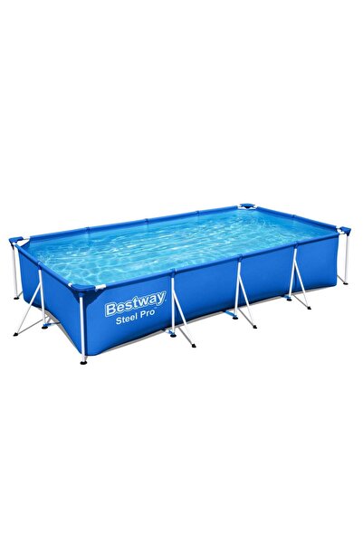 BESTWAY Piscină cu cadru metalic, 400 x 211 x 81 cm, dreptunghiulară, 56405