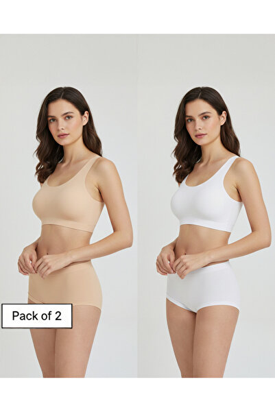 REDTAG Women Assorted Comfort Seamless Shapewear Bra Top (Pack of 3)
