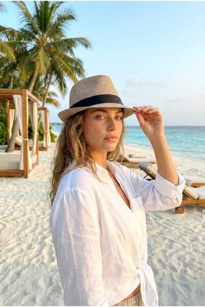 LAGRANZE Women's Summer Straw Premium Jackson Fedora Hat