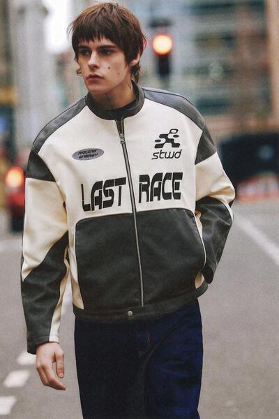 Pull & Bear Panelli suni deri ceket