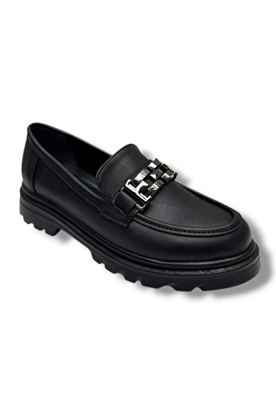 Fancy 801-26 Leather Loafer Buckle Anatomical Women's Shoes