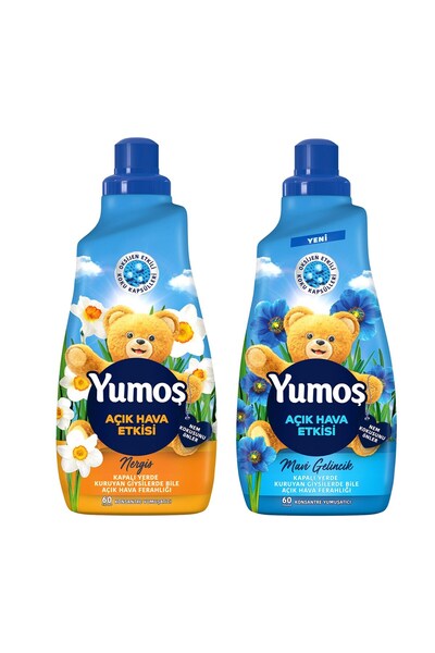 Yumoş Açık Hava Etkisi 1440 ml Nergis ve Mavi Gelincik Kons. Yumuşatıcı 2 li Set