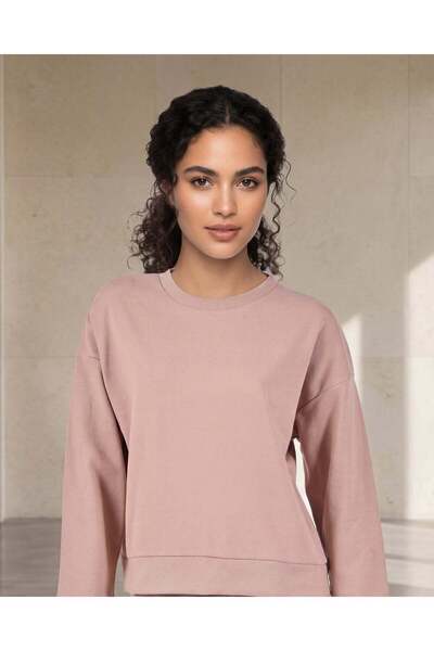 REDTAG سويت شيرت رياضي نسائي وردي أساسي للنساء