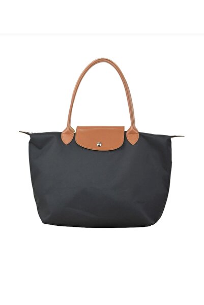 POLO CENTER Τσάντα γυναικεία μεγάλου μεγέθους με πτυσσόμενο φερμουάρ σε μαύρο...