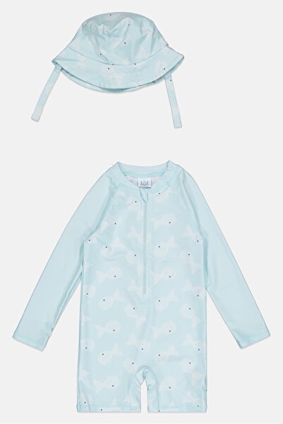 L&J Swim Club طقم ملابس سباحة للأطفال الأولاد مكون من قطعتين، مطبوع بالكامل، ...