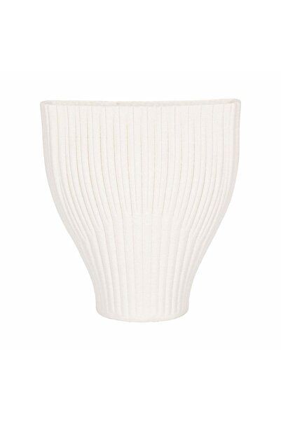 Sagebrook Home BELLO 3D PRINTED VASE, IVORY/BEIGE