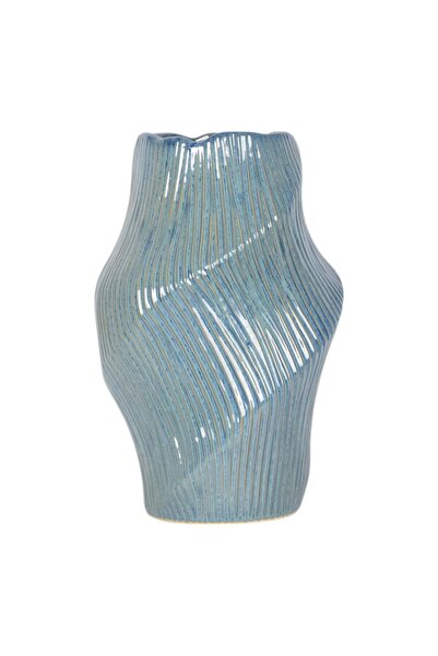 Sagebrook Home Tihany Blue/Cream Vase