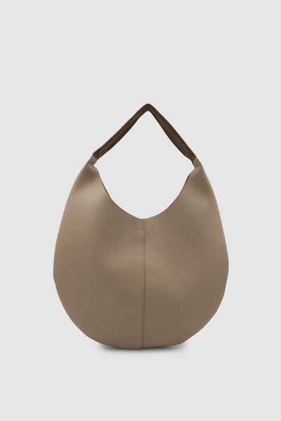 Wuclo حقيبة كتف ميديا مزدوجة الجوانب من الجلد والجلد المدبوغ مع حقيبة مكياج م...